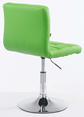 Gambara Fauteuil Simili Cuir Vert 7x49cm 4