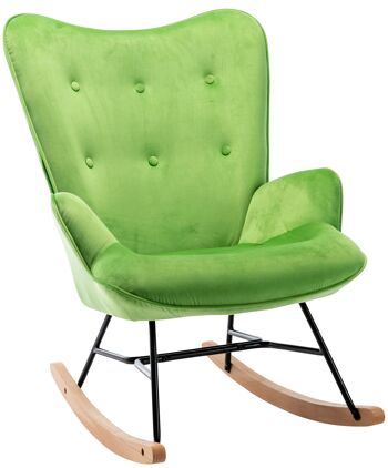 Bolgare Rocking Chair Velours Vert 16x88cm 1
