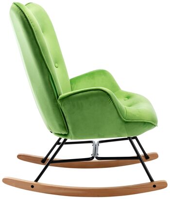 Bolgare Rocking Chair Velours Vert 16x88cm 3