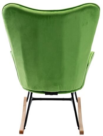 Bolgare Rocking Chair Velours Vert 16x88cm 4