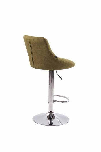 Chiuppano Lot de 2 Tabourets de Bar Tissu Vert 7x49cm 3