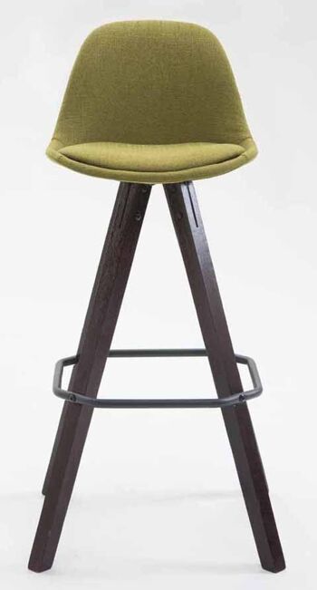 Alessano Lot de 2 Tabourets de Bar Tissu Vert 11x44cm 2