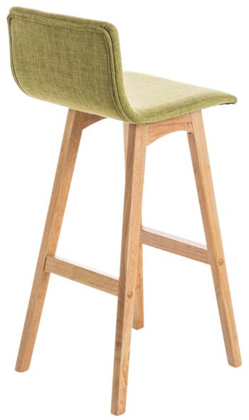 Fonni Lot de 2 Tabourets de Bar Tissu Vert 6x40cm 4