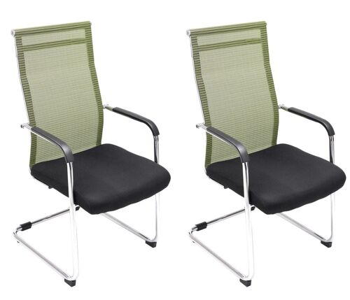 Spresiano Set van 2 Bezoekersstoelen Kunstleer Groen 9x62cm