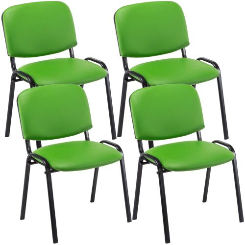 Anahi Set van 4 Bezoekersstoelen Kunstleer Groen 4x53cm