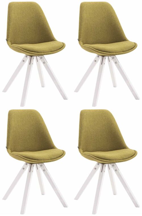 Ragoli Set van 4 Bezoekersstoelen Stof Groen 6x56cm