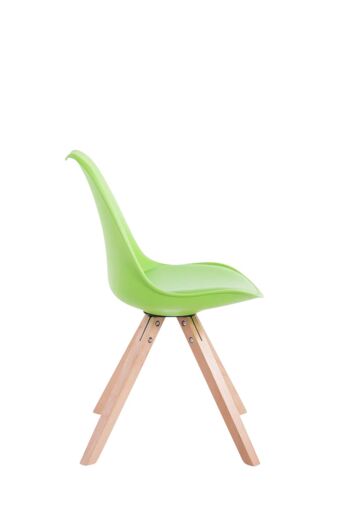 Fornase Lot de 4 Chaises de Salle à Manger Cuir Artificiel Vert 6x55.5cm 3