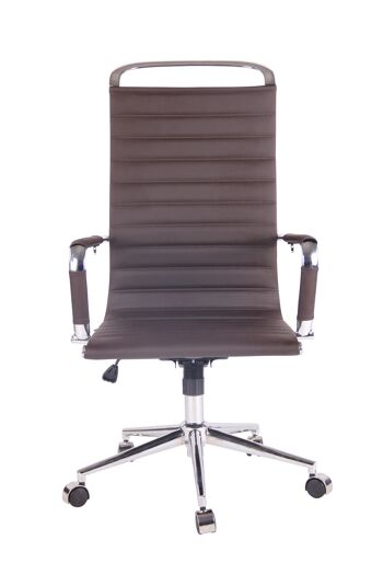 Camaldoli Chaise de Bureau Cuir Artificiel Café 12x65cm 2