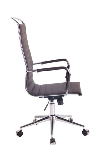 Camaldoli Chaise de Bureau Cuir Artificiel Café 12x65cm 3