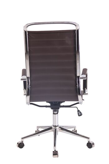 Camaldoli Chaise de Bureau Cuir Artificiel Café 12x65cm 4