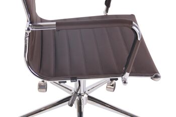 Camaldoli Chaise de Bureau Cuir Artificiel Café 12x65cm 7
