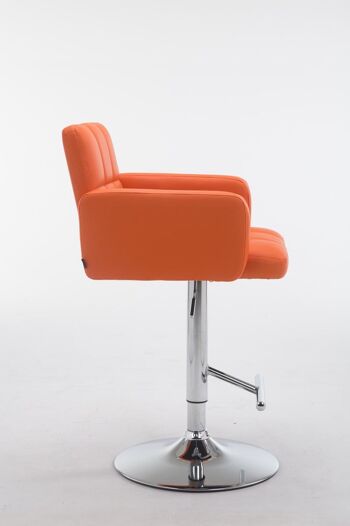 Tabouret de Bar Porrazzo Cuir Artificiel Orange 13x56cm 2