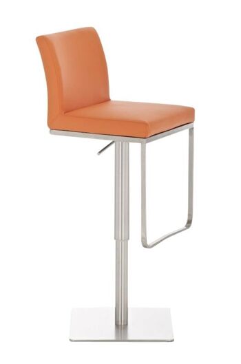 Tabouret de Bar Fantina Cuir Artificiel Orange 18x44cm 1