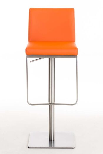 Tabouret de Bar Fantina Cuir Artificiel Orange 18x44cm 6