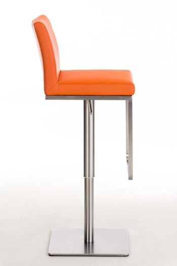 Tabouret de Bar Fantina Cuir Artificiel Orange 18x44cm 7