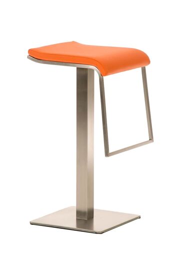 Tabouret Merano Cuir Artificiel Orange 16x42cm 1