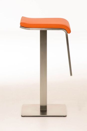 Tabouret Merano Cuir Artificiel Orange 16x42cm 2