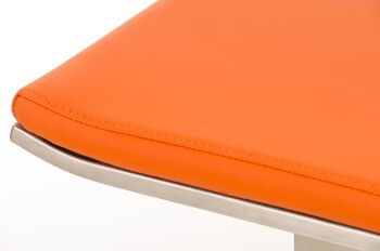 Tabouret Merano Cuir Artificiel Orange 16x42cm 4