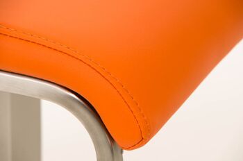 Tabouret Merano Cuir Artificiel Orange 16x42cm 5