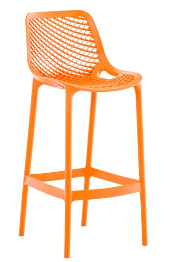 Tabouret de Bar Pastori Cuir Artificiel Orange 5x53cm 1