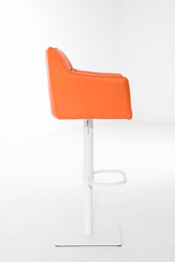 Braidi Tabouret de Bar Cuir Artificiel Orange 21x45cm 3