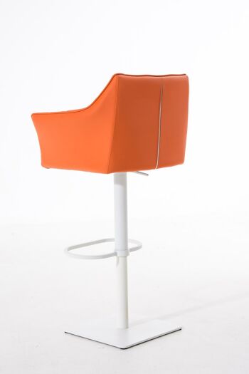 Braidi Tabouret de Bar Cuir Artificiel Orange 21x45cm 4