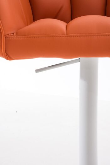 Braidi Tabouret de Bar Cuir Artificiel Orange 21x45cm 7