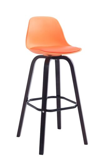 Biassono Tabouret de Bar Plastique Orange 4x44cm 1