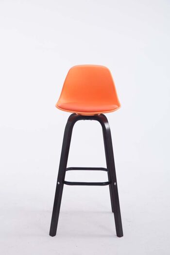 Biassono Tabouret de Bar Plastique Orange 4x44cm 2