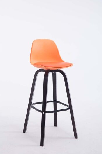 Biassono Tabouret de Bar Plastique Orange 4x44cm 3