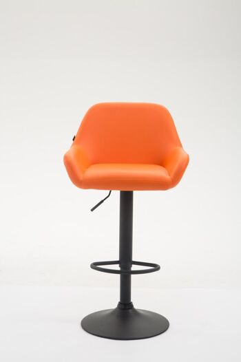 Tabouret de Bar Avolasca Cuir Artificiel Orange 7x52cm 2