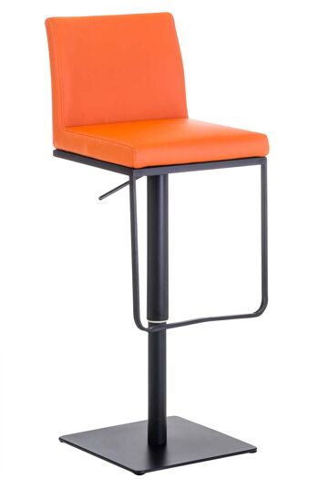 Manganaro Tabouret de Bar Similicuir Orange 18x44cm 1