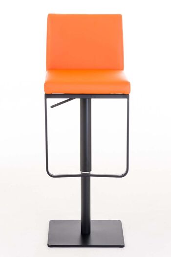 Manganaro Tabouret de Bar Similicuir Orange 18x44cm 2