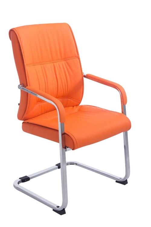 Cavasagra Bezoekersstoel Kunstleer Oranje 16x65cm