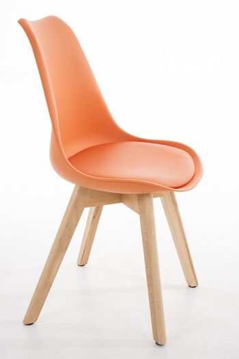 Moscete Chaise Visiteur Cuir Artificiel Orange 5x41cm 2