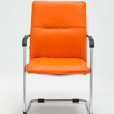 Moconesi Bezoekersstoel Kunstleer Oranje 8x60cm