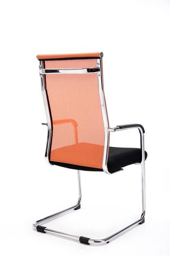 Prelerna Chaise visiteur Cuir artificiel Orange 9x62cm 4