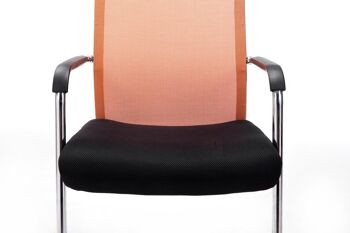 Prelerna Chaise visiteur Cuir artificiel Orange 9x62cm 7