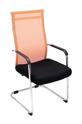 Prelerna Chaise visiteur Cuir artificiel Orange 9x62cm 9
