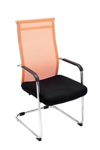 Prelerna Chaise visiteur Cuir artificiel Orange 9x62cm 1