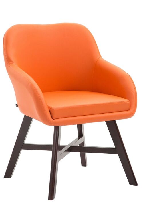 Viadana Bezoekersstoel Kunstleer Oranje 10x55cm