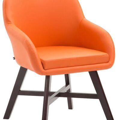 Viadana Bezoekersstoel Kunstleer Oranje 10x55cm