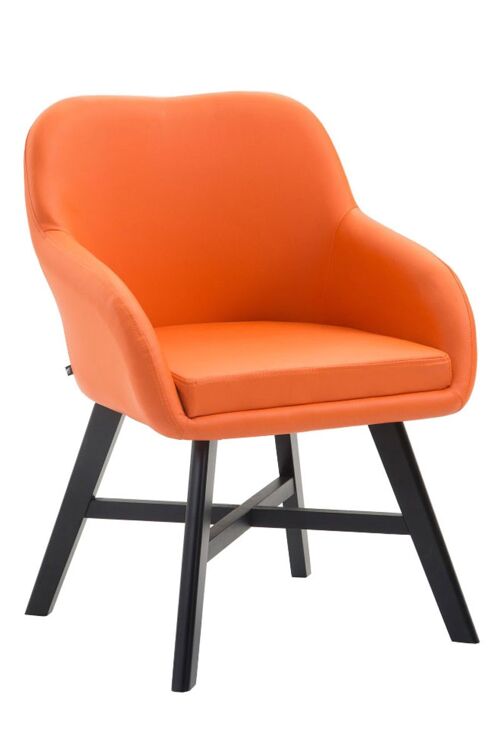 Trinita Bezoekersstoel Kunstleer Oranje 10x55cm