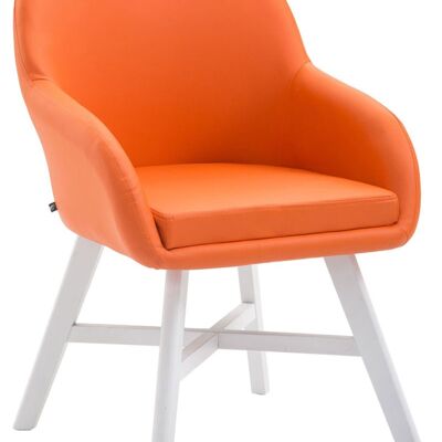 Calci Bezoekersstoel Kunstleer Oranje 10x55cm
