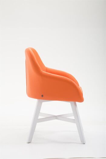 Calci Chaise Visiteur Cuir Artificiel Orange 10x55cm 2