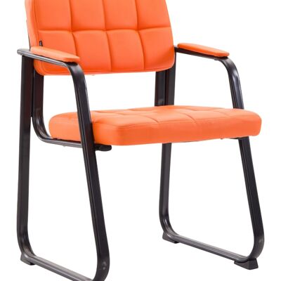Fornole Bezoekersstoel Kunstleer Oranje 10x58cm
