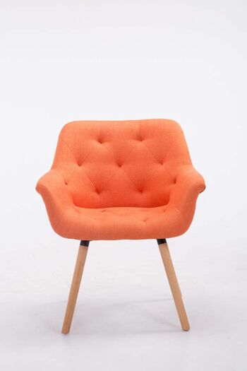 Viserba Chaise visiteur Tissu Orange 12x60cm 2