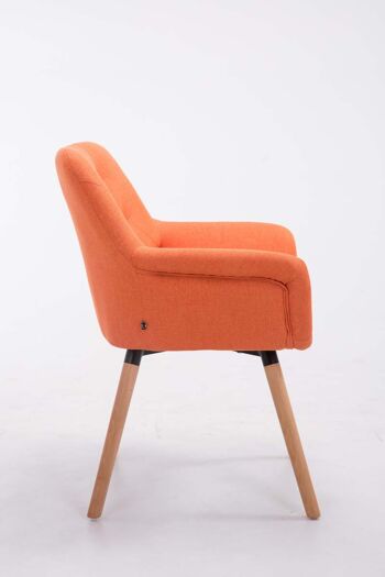 Viserba Chaise visiteur Tissu Orange 12x60cm 3