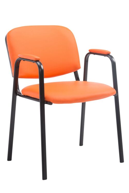 Athena Bezoekersstoel Kunstleer Oranje 7x55cm