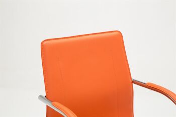 Pontoglio Chaise Visiteur Cuir Artificiel Orange 6x52cm 3